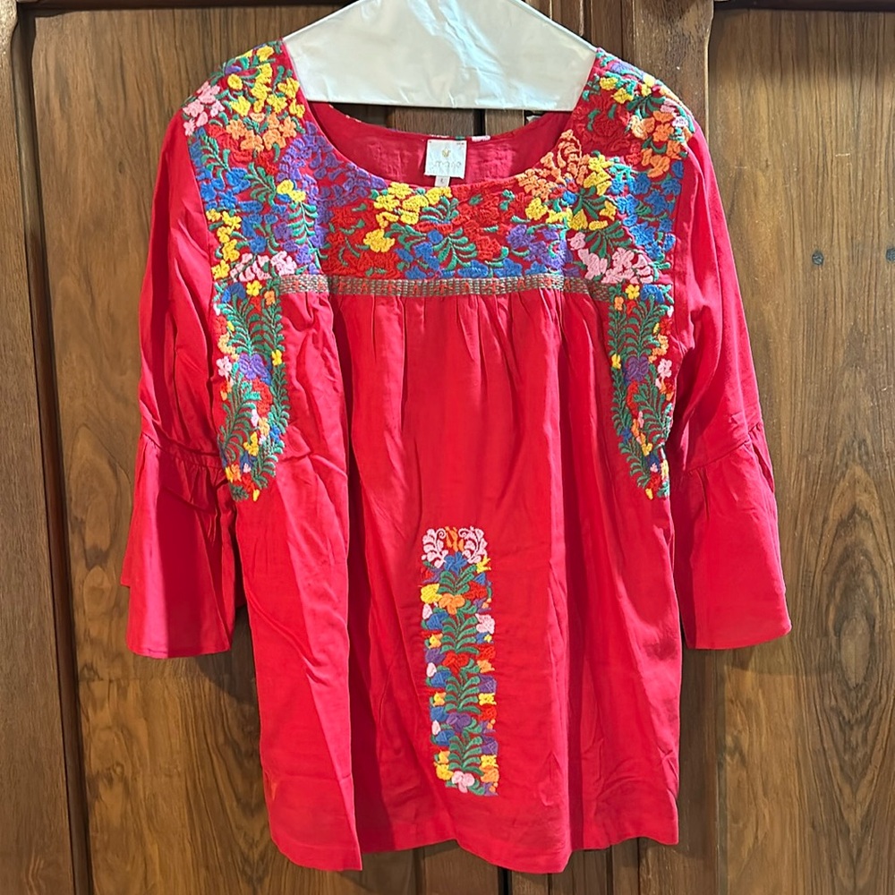 Mexican embroidered blouse